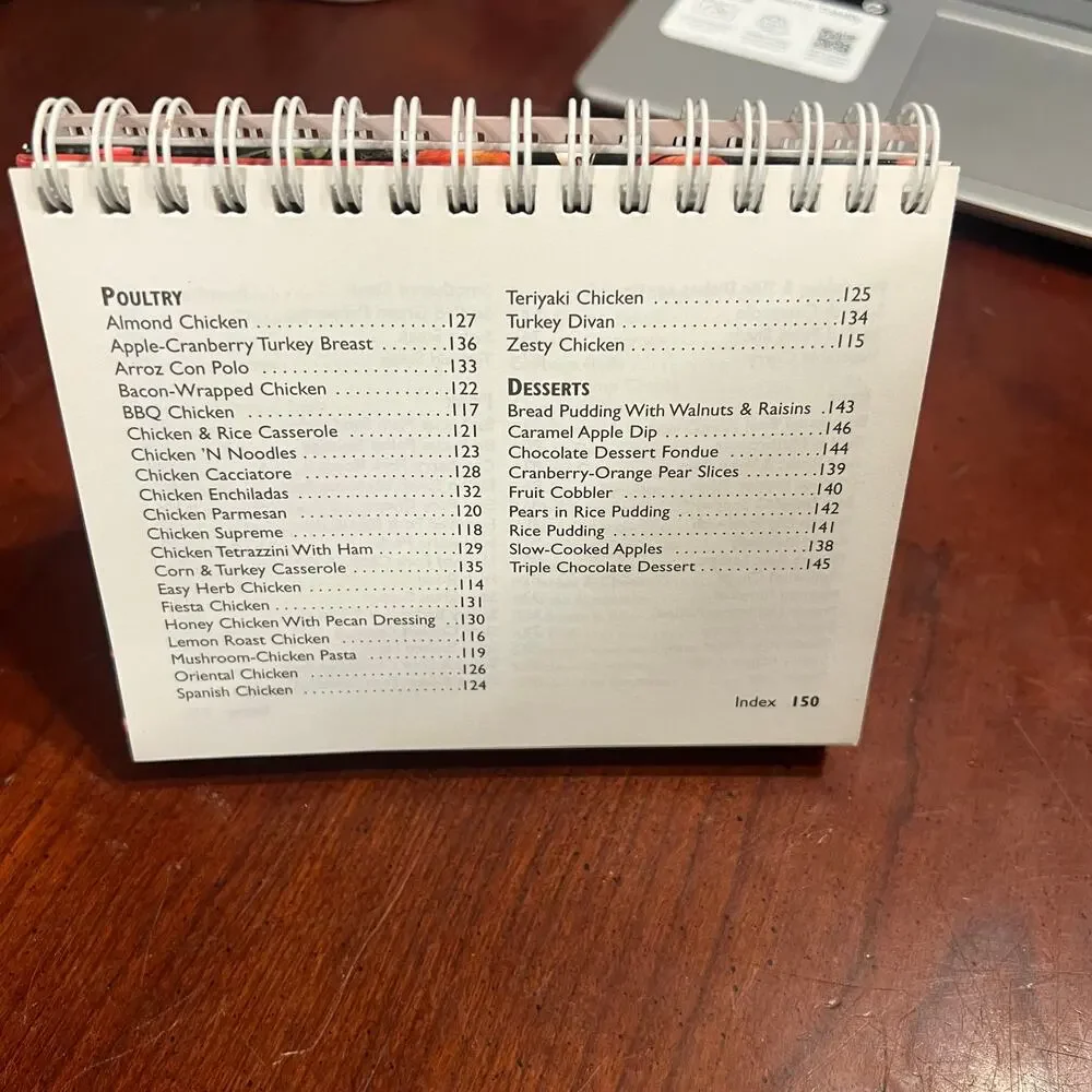 Crockery Cookbook Flip Book School Mate Publishing Recipes Crockpot One Pot Meal